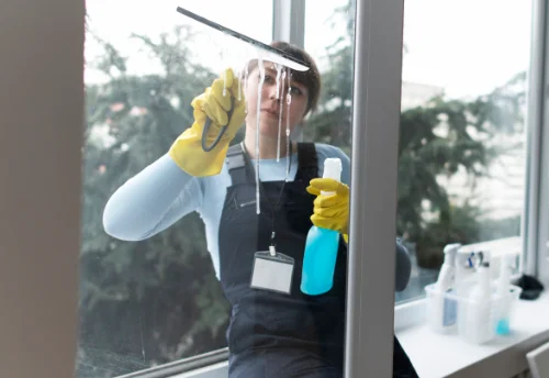 Nettoyage de vitres intérieures et extérieures aux Fontenelles